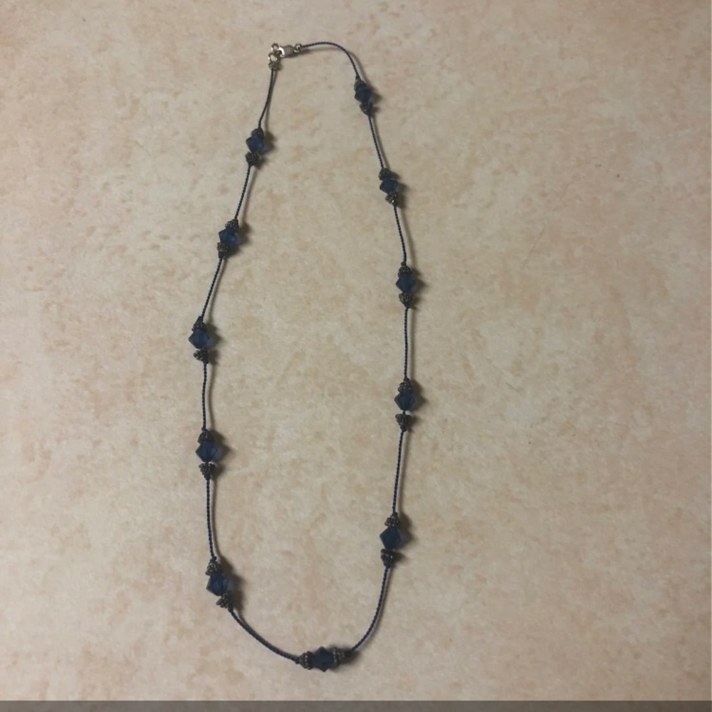 Beaded blue necklace